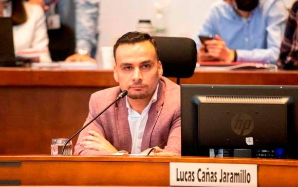 Lucas Cañas, durante su presidencia en el Concejo de Medellín, apoyó iniciativas del alcalde Daniel Quintero. FOTO: CAMILO SUÁREZ