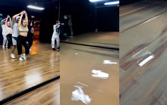 Escuela de baile Elements Danza sufrió daños por aguacero en Medellín. FOTO Cortesía 