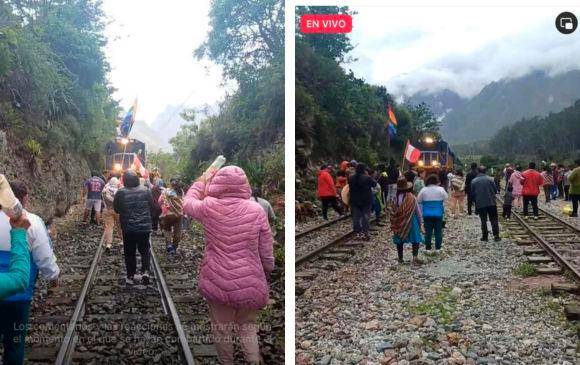 Los habitantes de Cusco decidieron cerrar las vías de tren y las carreteras en rechazo a una decisión del ministerio de cultura del Perú. Foto: Redes sociales.