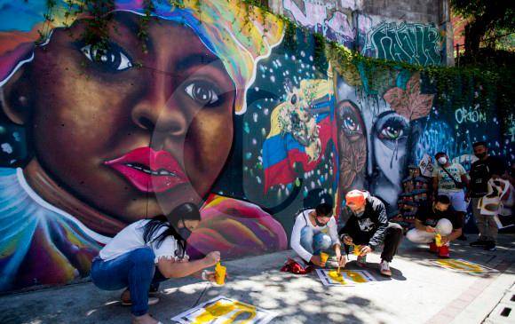 Avanzan las obras para la ampliación del Graffitour en la Comuna 13 en Medellín