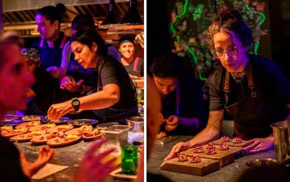 Las chefs Tita y Marcia trajeron a Medellín los secretos y los experimentos de las cocinas de sus respectivos países. Fotos: Camilo Suárez.