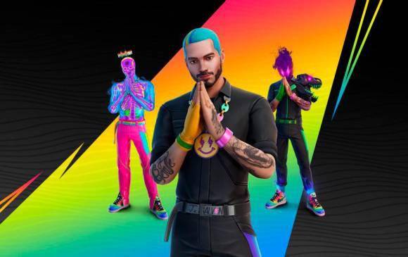 J Balvin en Fortnite. Foto: cortesía. 