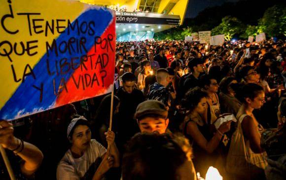 Protesta de 2019 en contra del asesinato de líderes sociales FOTO JULIO CÉSAR HERRERA ECHEVERRI