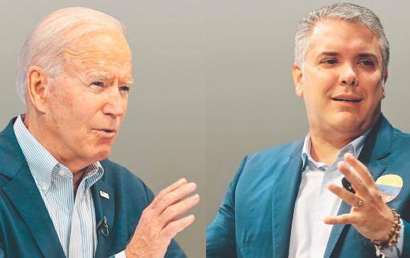 Hasta hoy el contacto oficial entre Iván Duque y Joe Biden se limita a una llamada hecha en junio. FOTOs getty