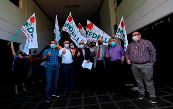 Cinco colectivos ciudadanos están detrás del proceso revocatorio de Daniel Quintero en Medellín. Foto: Edwin Bustamante