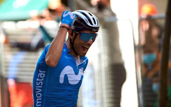 Valverde no festejaba desde 2019, cuando se impuso en una etapa de Vuelta a España. FOTO efe