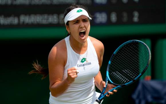 María Camila Osorio Serrano ganó su primer partido en un Grand Slam, lo hizo en Wimbledon. FOTO CORTESÍA 