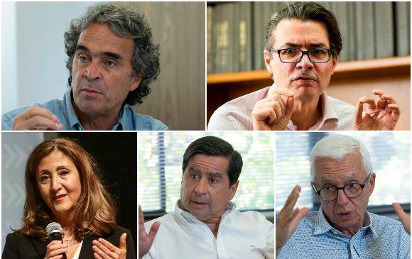 Sergio Fajardo, Alejandro Gaviria, Íngrid Betancourt, Juan Fernando Cristo y Jorge E. Robledo hacen parte del centro político del país. FOTO Colprensa