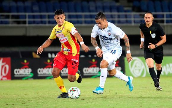 El Independiente Medellín perdió 1-0 con Pereira, por la fecha 17 de la Liga, juego en el que, al parecer, cinco jugadores del Matecaña disputaron a pesar de dar positivo por covid-19. FOTO DIMAYOR