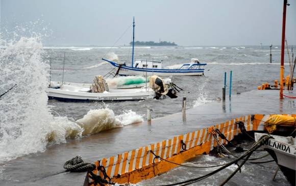Grace causó inundaciones y afectaciones en el puerto de la ciudad costera de Veracruz, en el estado que lleva el mismo nombre. FOTO EFE