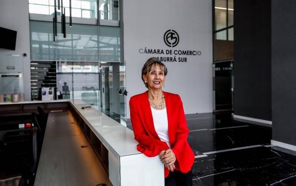 La presidente de la Cámara de Comercio Aburrá Sur, Lillyam Mesa Arango, destacó la dinámica emprendedora de los 5 municipios del sur del área metropolitana. FOTO Jaime Pérez.