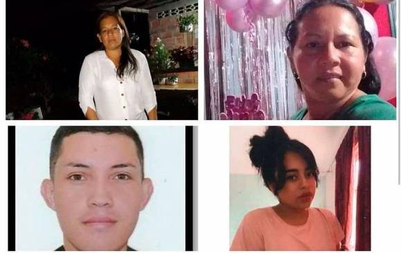 Estas son las cuatro personas integrantes de la comisión de Restitución de Tierras asesinadas en el Meta, en un hecho sin precedentes en este proceso. FOTO COLPRENSA