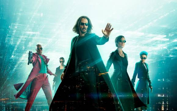Imagen de uno de los afiches promocionales de la cuarta entrega de Matrix, que se estrena hoy en los cines de Colombia. FOTO Cortesía.