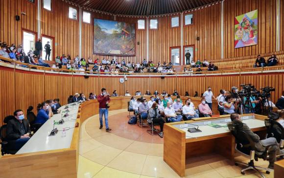 Asamblea Departamental de Antioquia durante la instalación de su último período de sesiones. FOTO: Donaldo Zuluaga V.