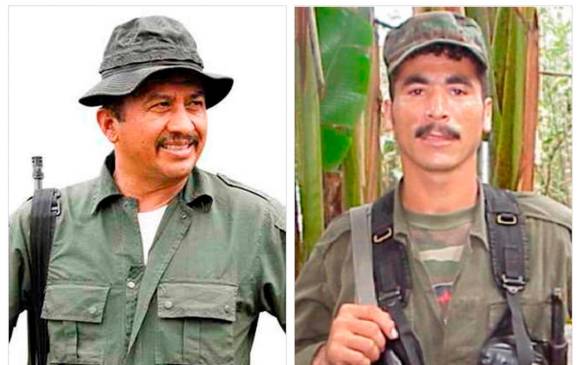 Por “Gentil Duarte” (izquierda) e “Iván Mordisco” (derecha) se ofrecen hasta 2.000 millones de pesos por información que permita su captura. Delinquen en el oriente colombiano. FOTO Cortesía (archivo)