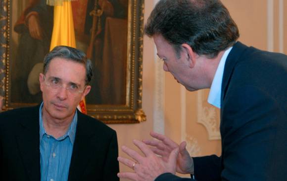 La última vez que Santos y Uribe se reunieron fue en 2016 cuando el No ganó en el plebiscito por la Paz. Foto Colprensa.