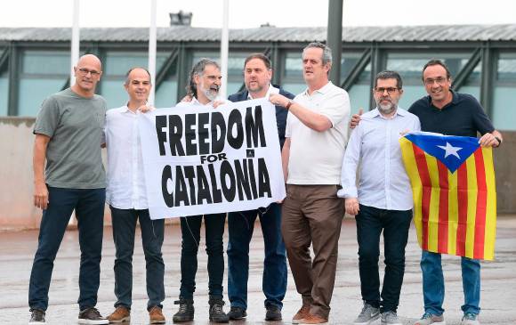 Tras salir de prisión, los separatistas catalanes manifestaron su deseo de continuar con la lucha independentista. Foto: AFP 