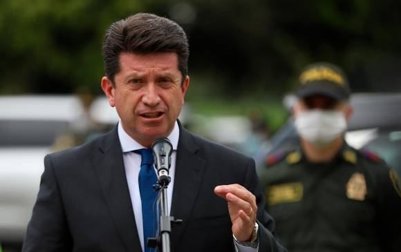 El ministro de Defensa, Diego Molano, enfatizó en que quienes cuestionan la captura de alias “Otoniel” pretenden deslegitimar a las Fuerzas Militares y de la Policía. FOTO Colprensa