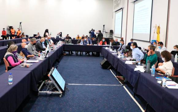 En jornadas de hasta 14 horas se han realizado los encuentros entre el Gobierno y el Comité Nacional de Paro. FOTO Presidencia