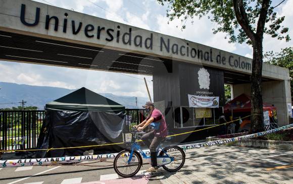 En Medellín, los estudiantes de pregrado están en paro hasta el próximo 4 de julio. Los de posgrado, por su parte, retomaron las actividades académicas desde el pasado lunes. FOTO: Julio Herrera 