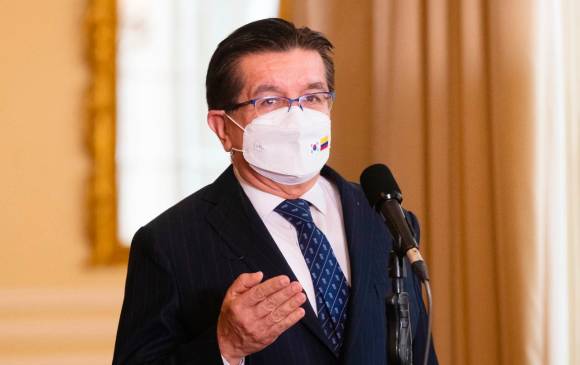 El ministro de Salud, Fernando Ruiz, advirtió que un confinamiento para no vacunados debe ser concertado con el Gobierno Nacional. FOTO CORTESÍA PRESIDENCIA DE LA REPÚBLICA