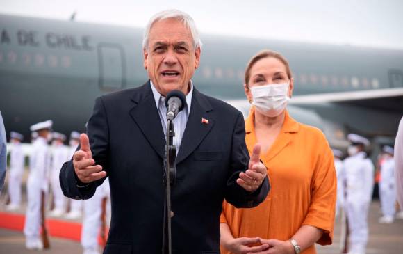Piñera arribó a Colombia para iniciar visita oficial