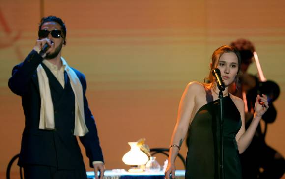 C. Tangana y Rita Payés estrenaro la canción “Te venero” en la gala de los Premios Goya al cine español. FOTO EFE