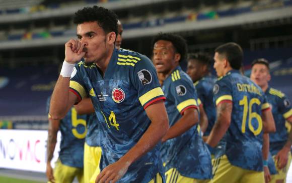 Luis Díaz completó 20 partidos con la Selección de mayores, con la que acumula tres anotaciones. Pese a su gran tanto, Colombia cayó ante Brasil. FOTO EFE