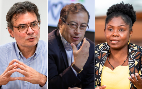 Alejandro Gaviria, Gustavo Petro y Francia Márquez. FOTO ARCHIVO Y COLPRENSA