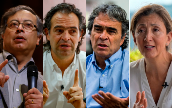 Los candidatos presidenciales Gustavo Petro, Federico Gutiérrez, Sergio Fajardo e Íngrid Betancourt participarán en #ElDebateDeLasRegiones este jueves en EL COLOMBIANO. COLPRENSA Y ARCHIVO.