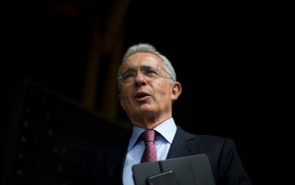 En la imagen el expresidente Álvaro Uribe Vélez. FOTO ESTEBAN VANEGAS