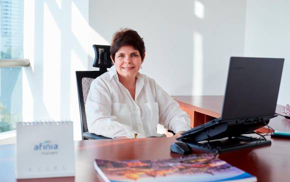 La gerente de Afinia, Blanca Liliana Ruiz, entregó un balance de la gestión que ha realizado la empresa en sus primeros siete meses de operaciones. FOTO EL COLOMBIANO
