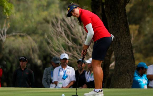 La golfista María José Uribe afirma estar tranquila para alcanzar grandes objetivos en Tokio, viene de ser campeona en los juegos del ciclo olímpico. FOTO colprensa 