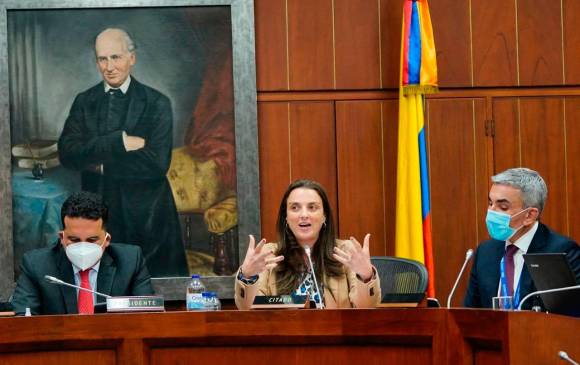 Durante esta semana, Karen Abudinen ha enfrentado dos debates de control político en la Cámara y el Senado. FOTO Colprensa