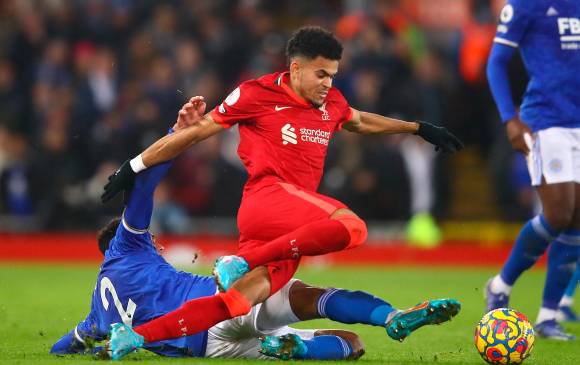 125 minutos suma Luis Díaz en el campo desde su vinculación al Liverpool. Ayer estuvo cerca de su primer gol. FOTO Getty