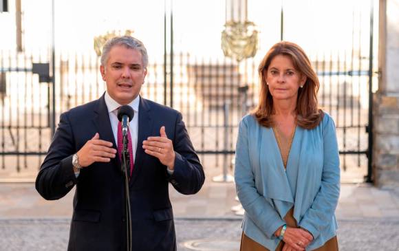 En la imagen el presidente Iván Duque y la vicepresidenta Marta Lucía Ramírez. FOTO COLPRENSA