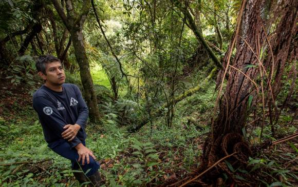 <i>Juan Manuel Daza</i> lleva 10 años recorriendo ecosistemas para comprender lo que dice la naturaleza. FOTO<b><span class=mln_uppercase_mln> edwin bustamante</span></b>