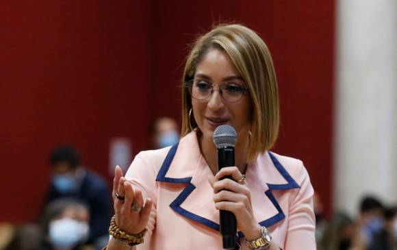 Jennifer Arias, del Centro Democrático, es la presidenta de la Cámara de Representantes. Foto: Colprensa.
