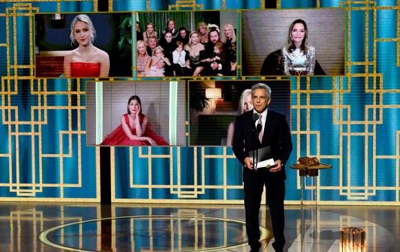 Los Globo de Oro, así como otras galas, combinaron la presencialidad con la virtualidad por la pandemia. FOTO Getty