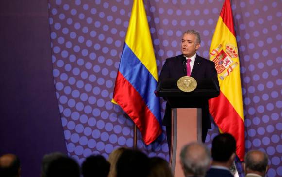 Este viernes, el presidente Duque recibió el premio World Peace & Liberty de Felipe VI de España en nombre de Colombia. FOTO: CORTESÍA PRESIDENCIA.