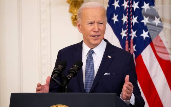 Joe Biden dedica parte de su Discurso de la Unión a criticar a Vladimir Putin por la invasión de Rusia a Ucrania. FOTO: EFE