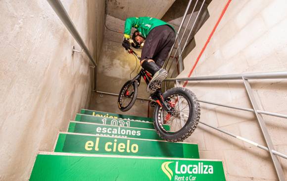 Imagen del ascenso del pasado jueves de Javier Zapata en el Hotel Estelar, en Cartagena. FOTO CORTESÍA MAXIMILIANO BLANCO. 