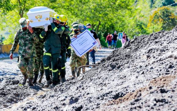 El desastre de Dabeiba, el pasado 13 de noviembre, dejó siete muertos, 22 heridos y una mujer desaparecida. FOTO: JAIME PÉREZ MUNÉVAR.
