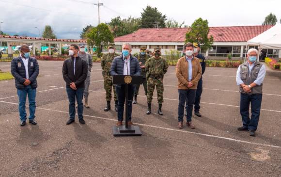 Iván Duque durante los anuncios en Popayán. FOTO CORTESÍA