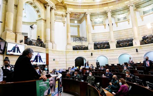 Intervención de Wilson Arias en el debate de moción de censura. FOTO CORTESÍA