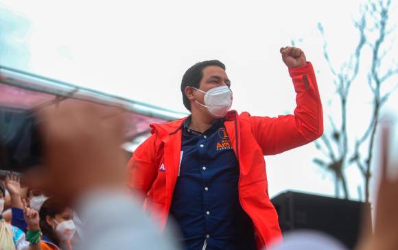 Andrés Arauz obtuvo la mayoría de votos el pasado domingo, pero no los suficientes para evitar la segunda vuelta. FOTO Getty