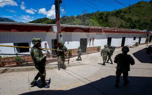 La estación de Policía de Hacarí fue blanco de un ataque atribuido a disidentes de las Farc, en el que habría participado la guerrilla el Eln el pasado 14 de septiembre. FOTO Julio César Herrera