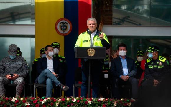 El presidente Iván Duque dijo que “Otoniel” tendrá que pagar por el asesinato de policías que murieron en operativos contra el Clan del Golfo. Foto: Cortesía.