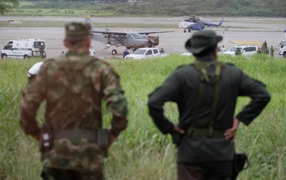 El atentado al aeropuerto Camilo Daza, de Cúcuta, se perpetró el 14 de diciembre y le costó la vida a dos policías: William Bareño Ardila y David Reyes Jiménez. FOTO: Colprensa (archivo)