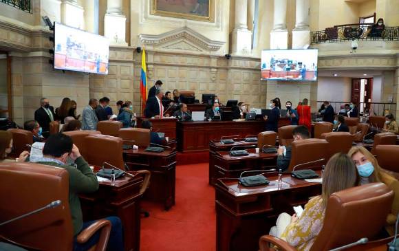 El proyecto de ley sobre ‘seguridad ciudadana’ será próximamente discutido en el Senado para aprobación. FOTO: Tomada de Twitter @CamaraColombia